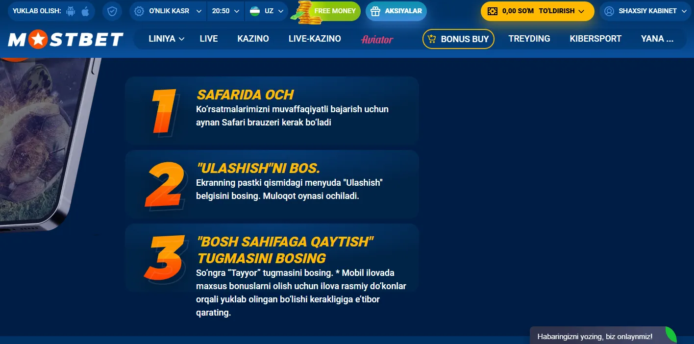 Mostbet muqobil kirish va mobil ilova